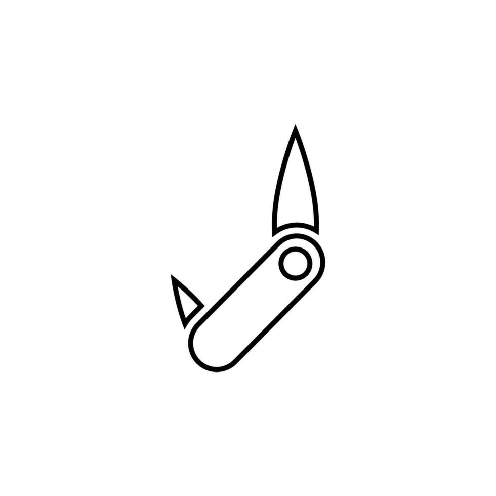 multifunctional knife vector icon illustration