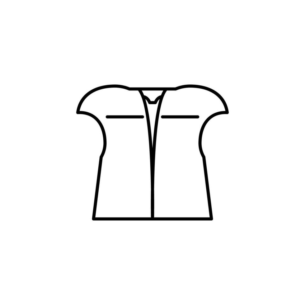 fishing vest vector icon illustration