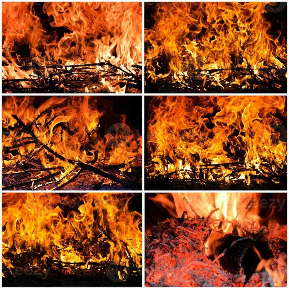 Fire concept collage photo