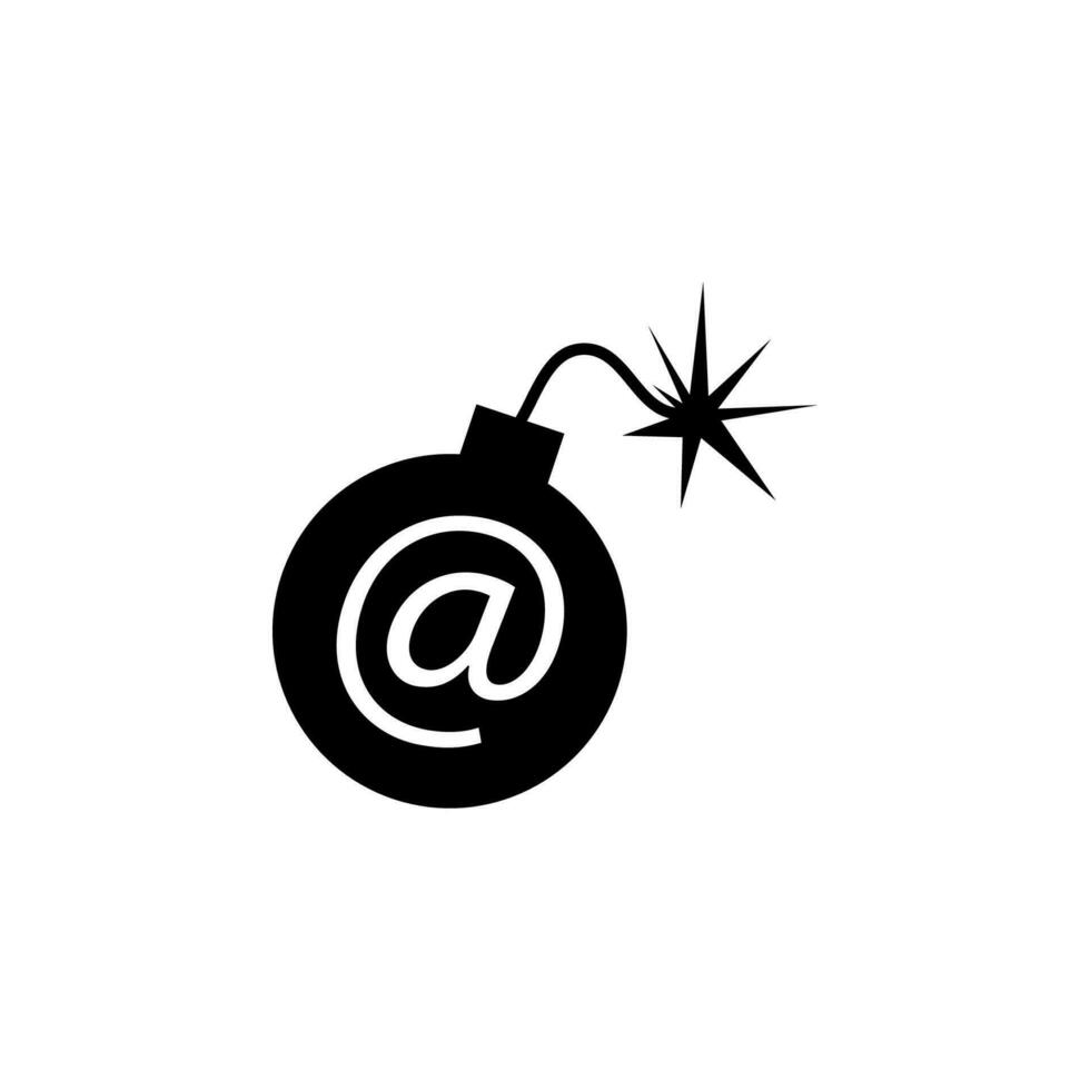 Mail hacking vector icon illustration