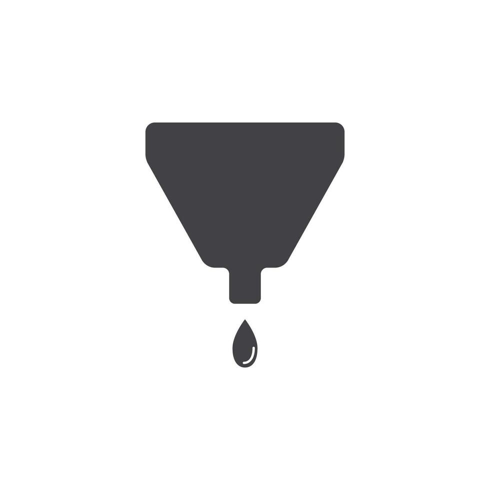 Filter drop vector icon illustration