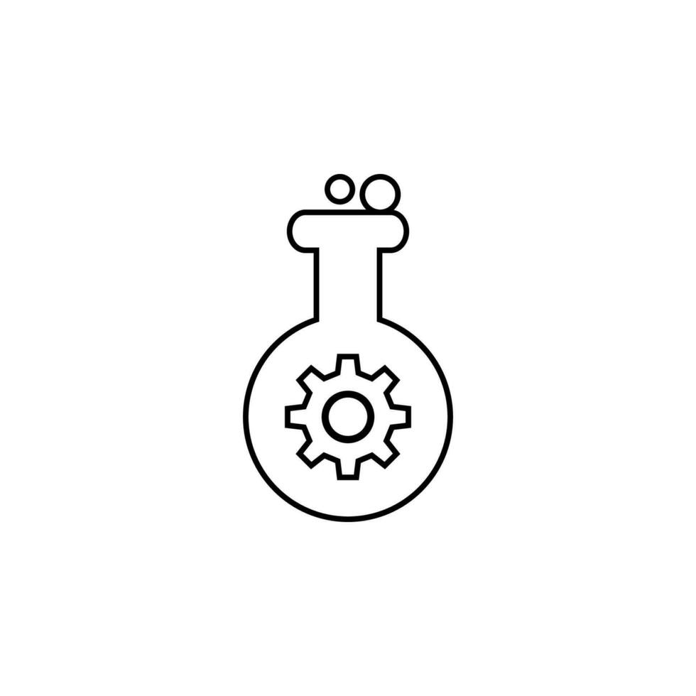 nano particles in a test tube vector icon illustration