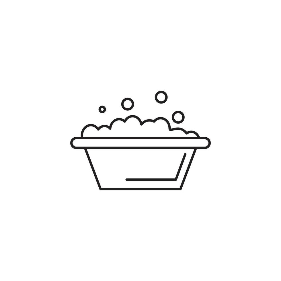bucket of foam vector icon illustration