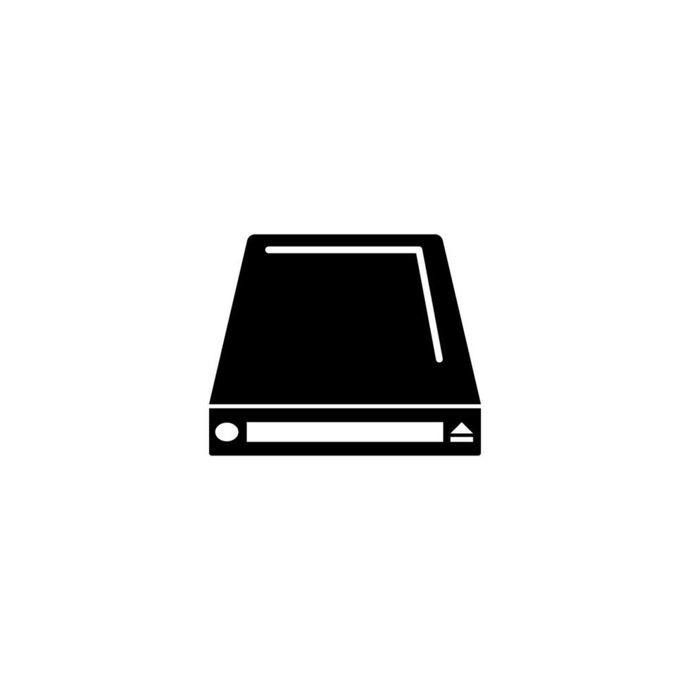 Computer CD rom vector icon illustration