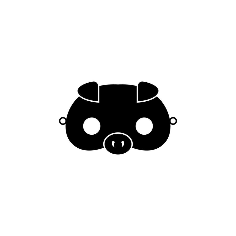 Pig Mask vector icon illustration