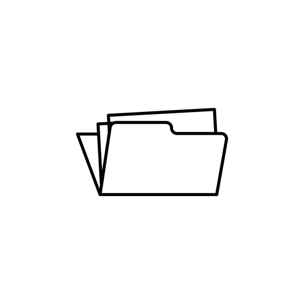 line folder vector icon illustration
