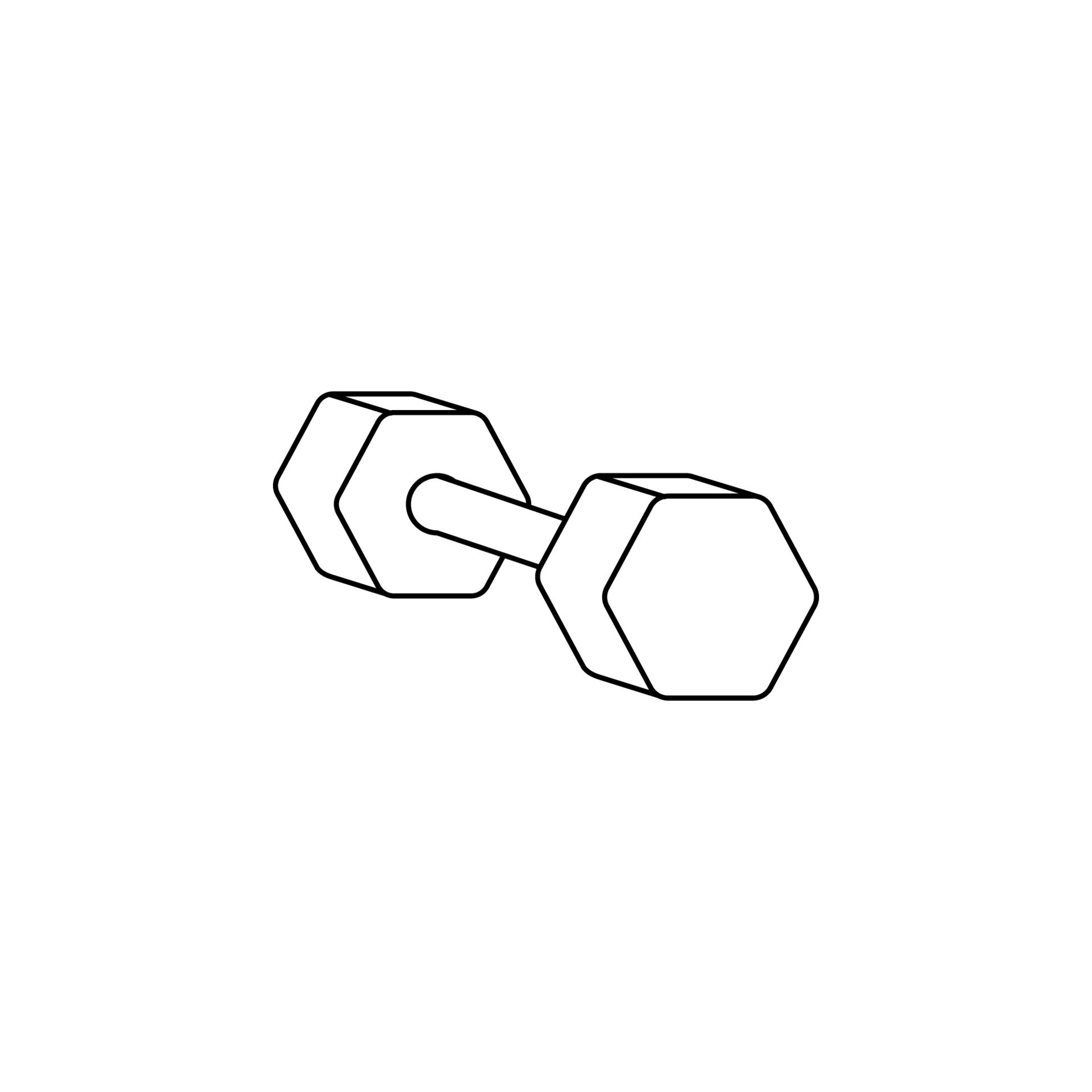 Dumbbell line vector icon illustration 23277980 Vector Art at Vecteezy