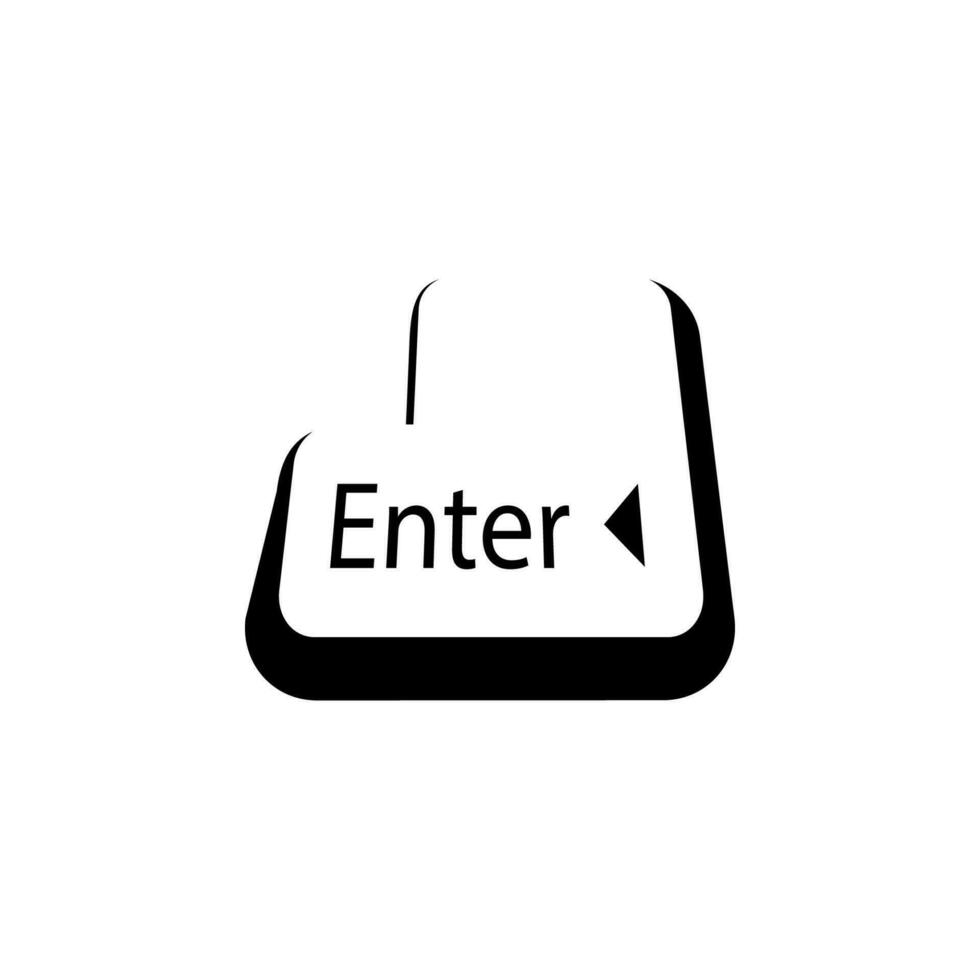 enter button vector icon illustration