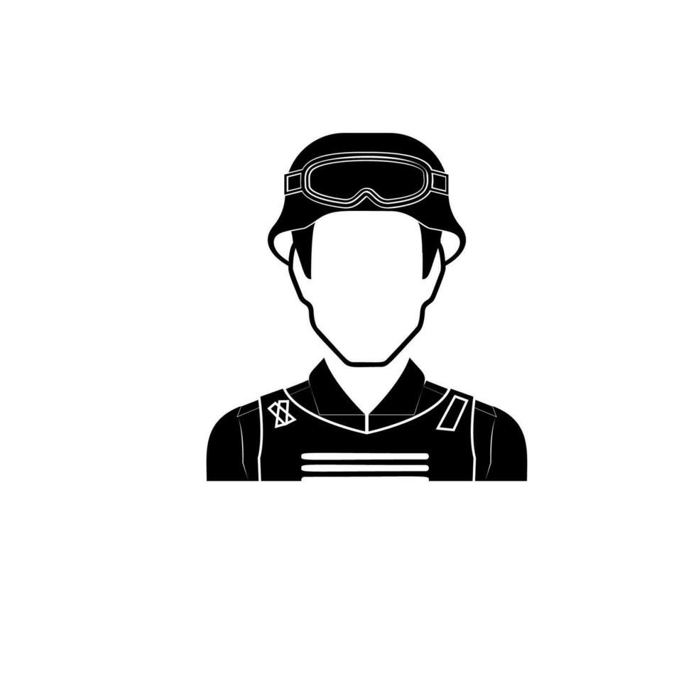 Soldier avatar vector icon illustration