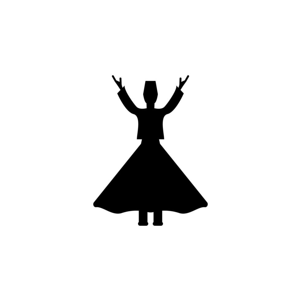 Turkish dances vector icon illustration
