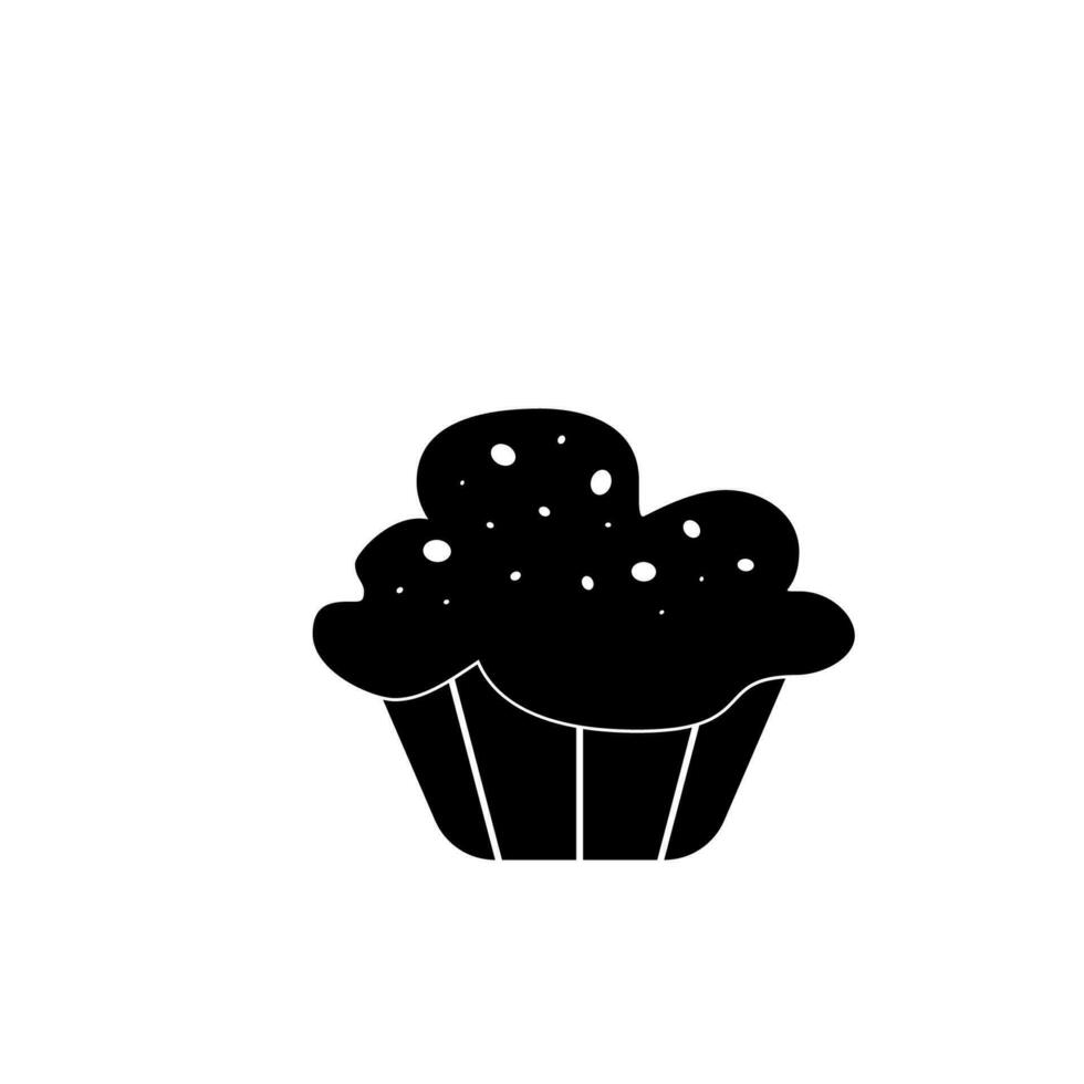 cup cake vector icon illustration