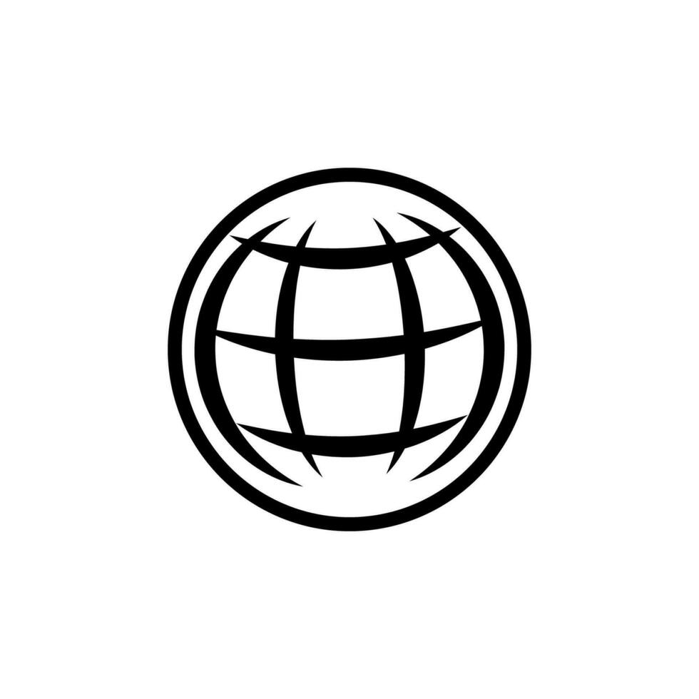 globo logo contorno vector icono ilustración