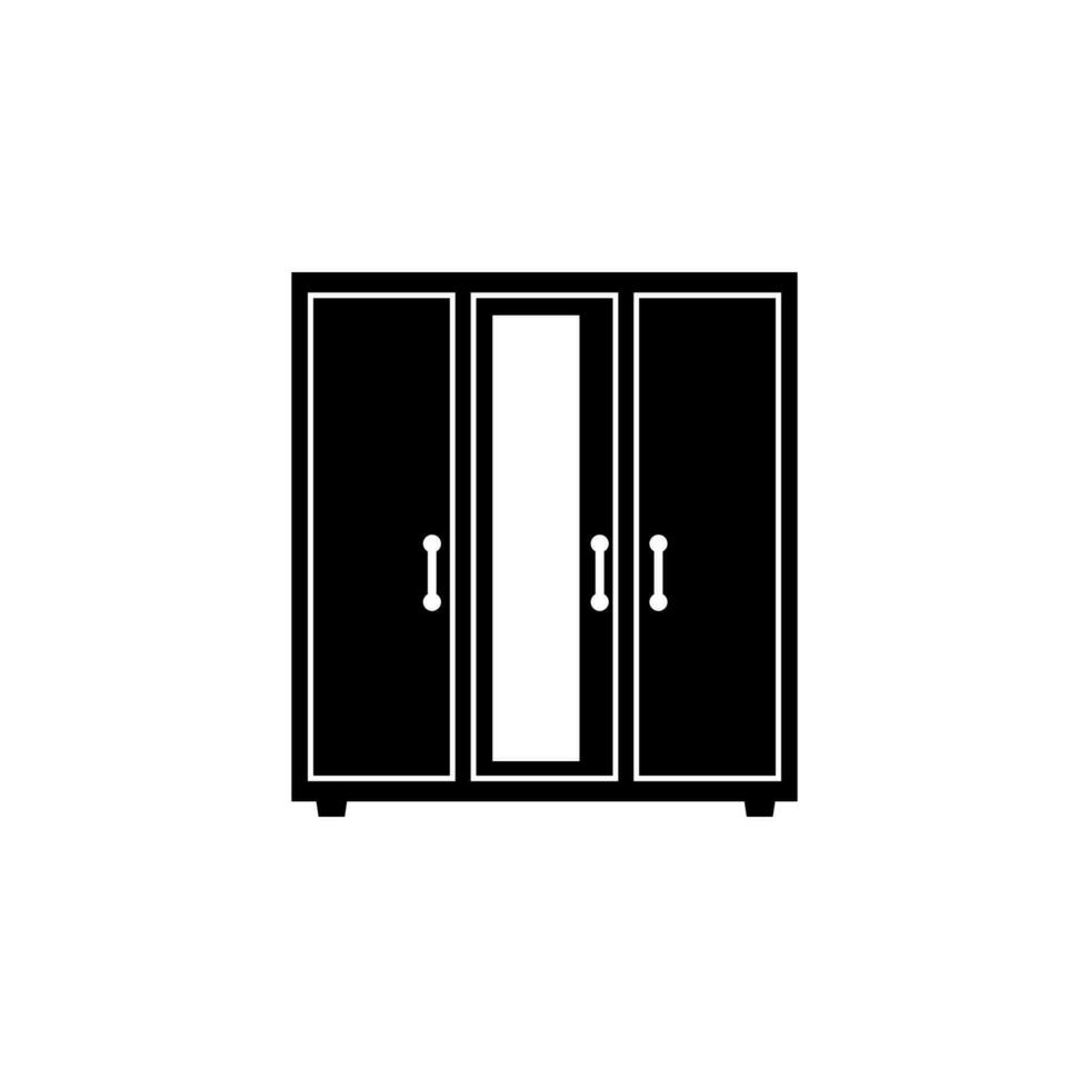 wardrobe furniture vector icon illustration