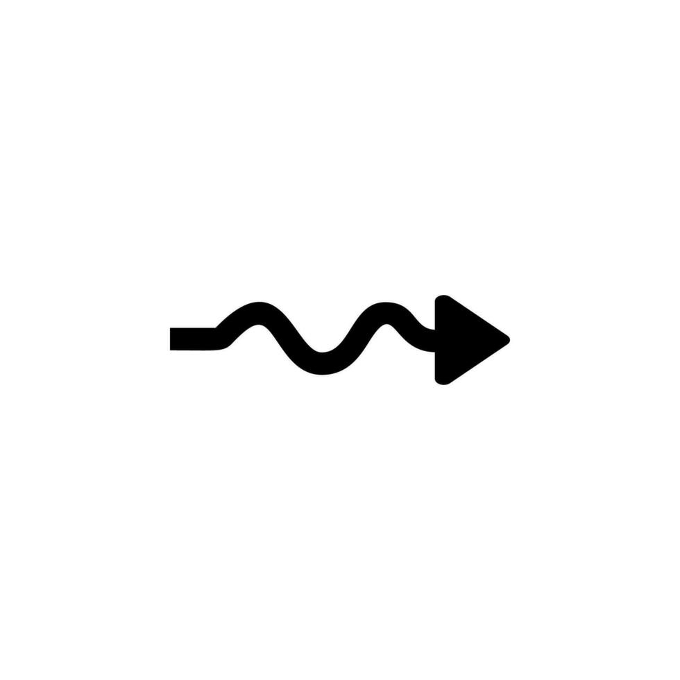 wavy arrow vector icon illustration