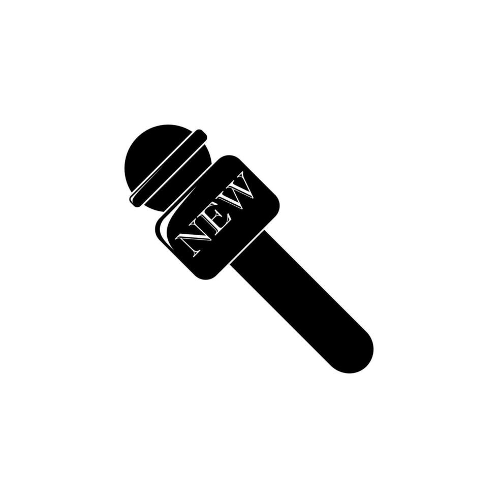 Microphone, news vector icon illustration