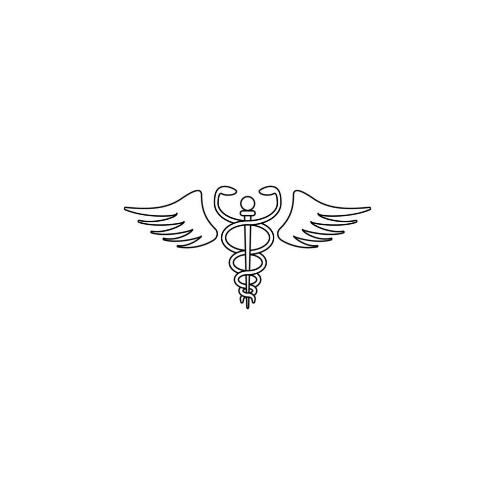 medical snake symbol vector icon illustration