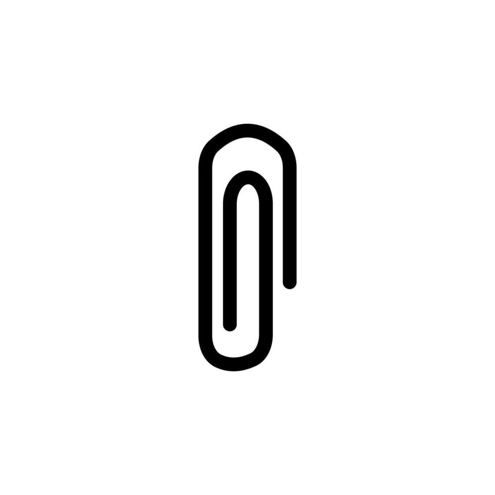 paper clip vector icon illustration