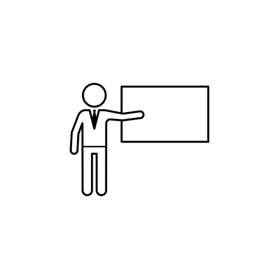 Man presentation vector icon illustration