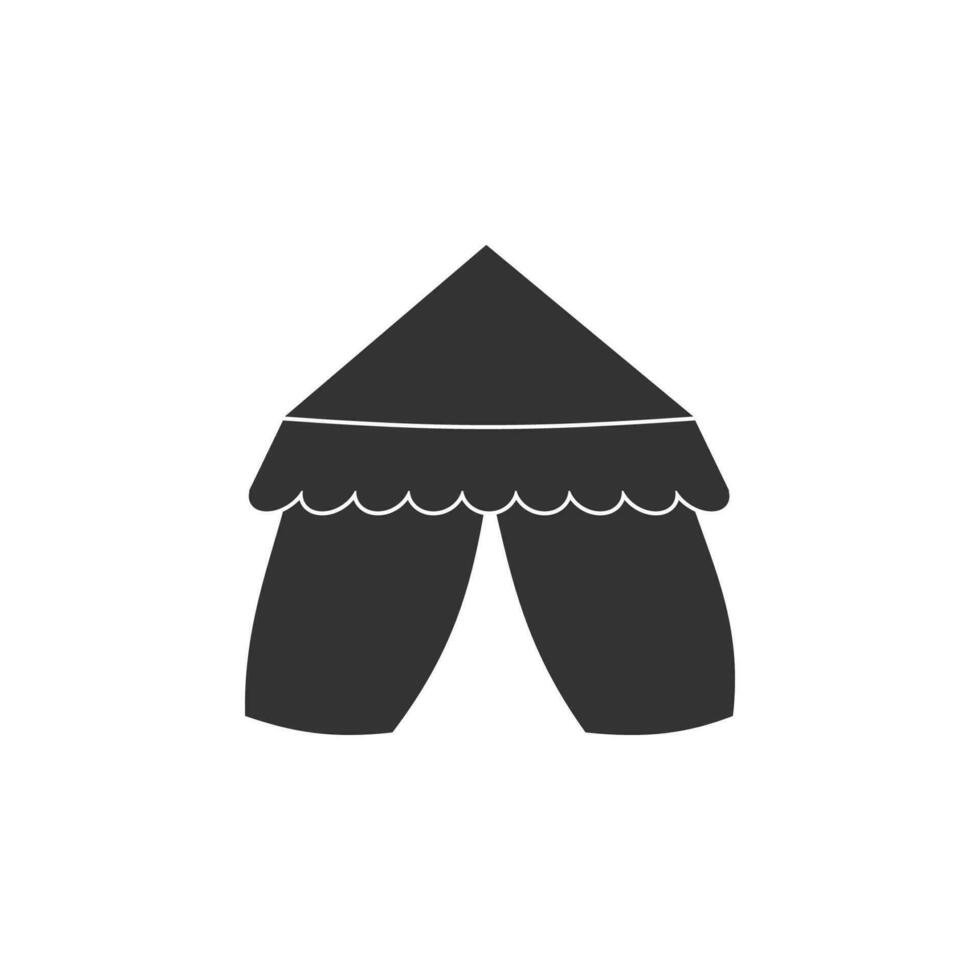 tent vector icon illustration