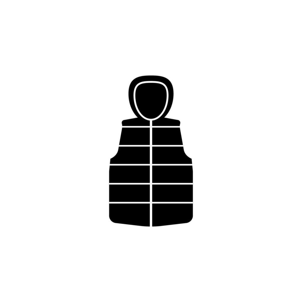 blown vest vector icon illustration