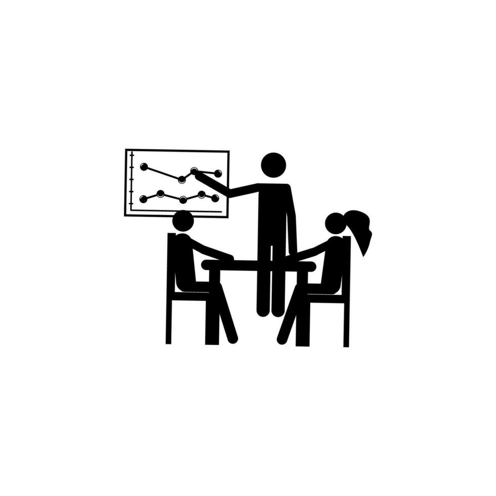 presentation of financial indicators vector icon illustration