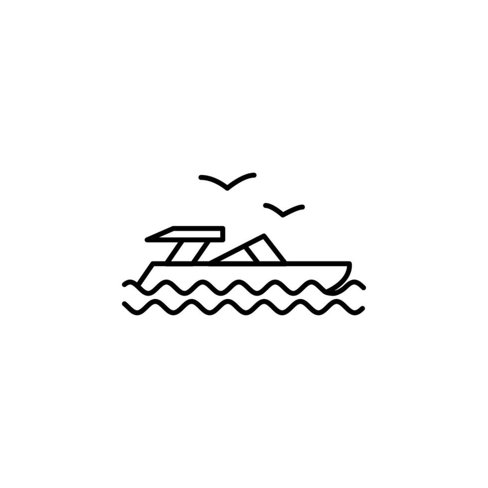 boat vector icon illustration