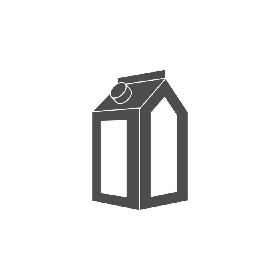 paper milk box vector icon illustration