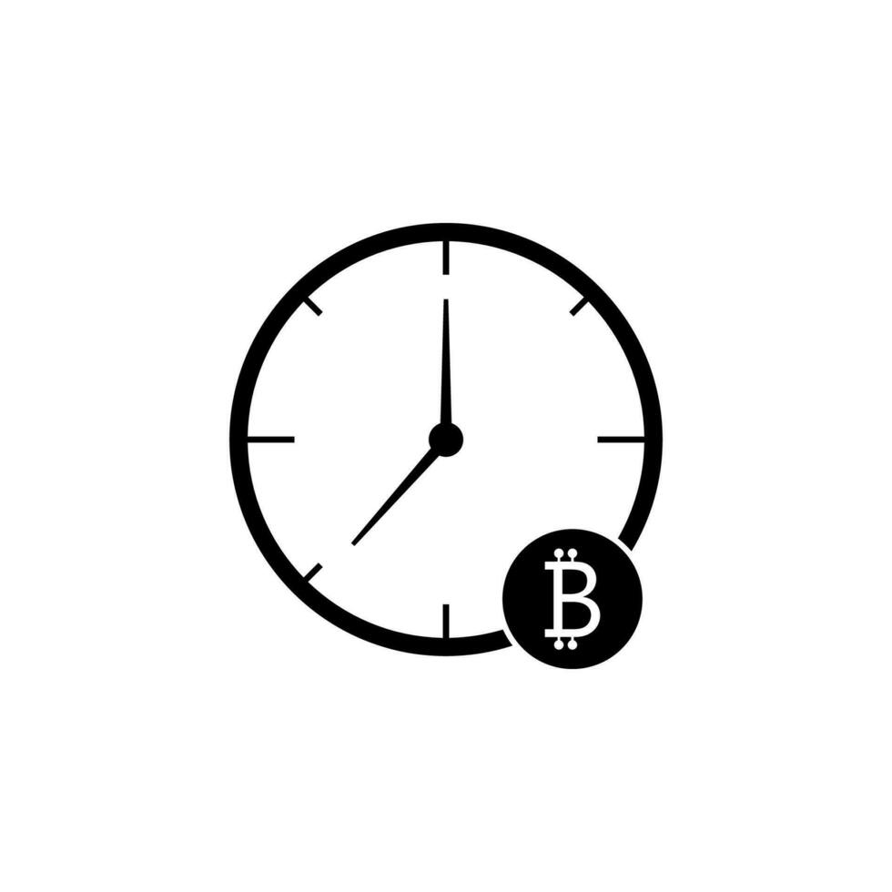 crypto currency time vector icon illustration