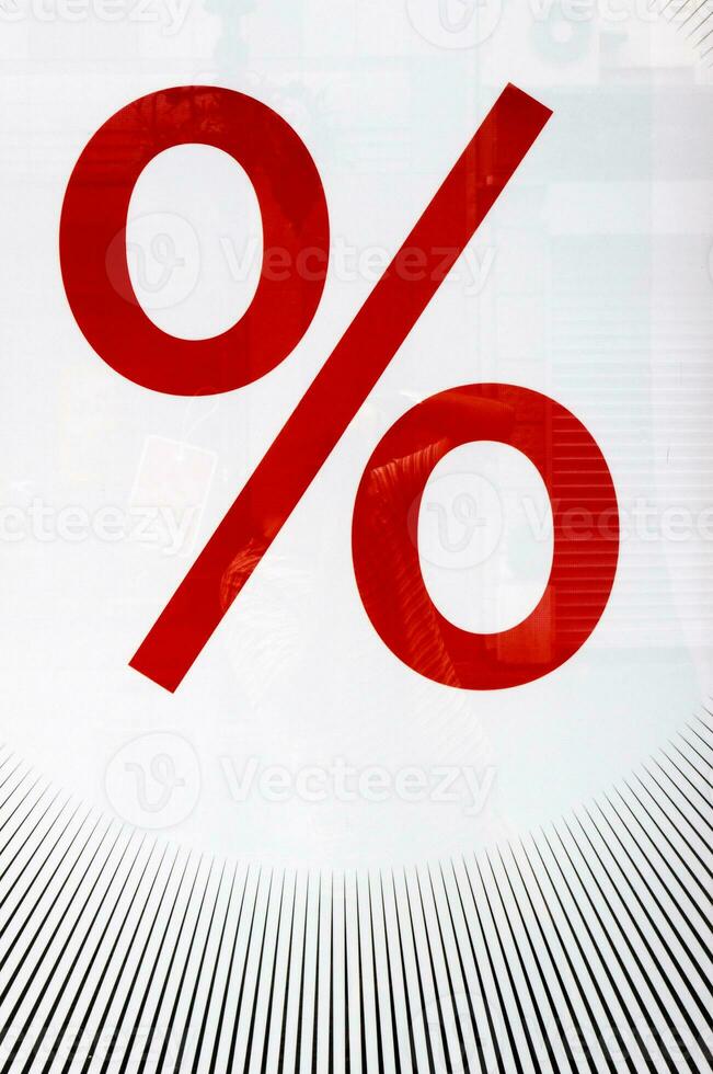 Discount sign percentage photo