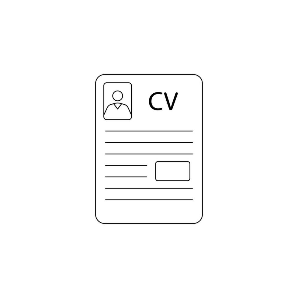 CV vector icono ilustración