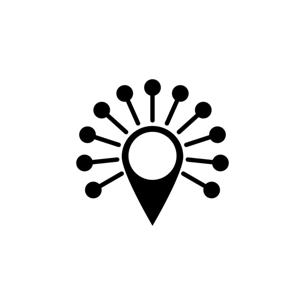 Location pin vector icon illustration