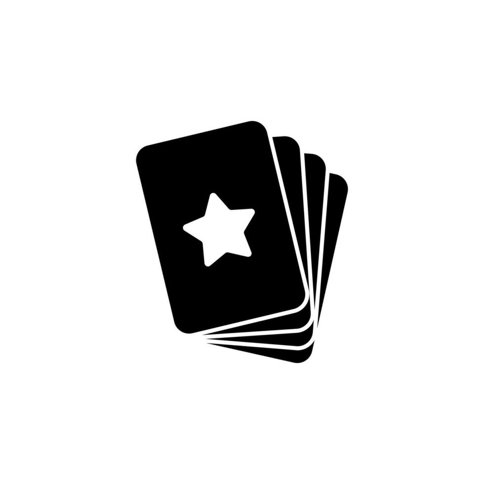 star poker cards vector icon illustration