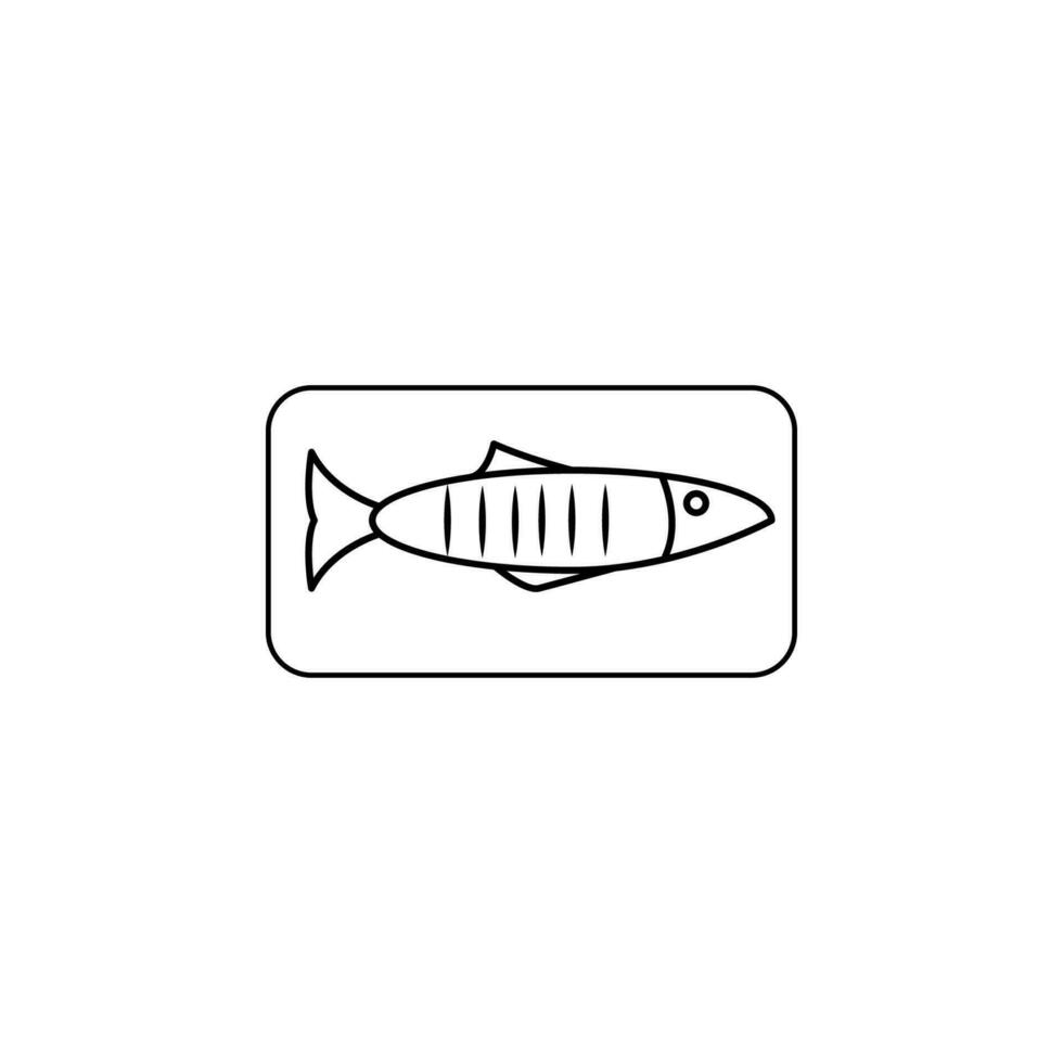 cortar pescado vector icono ilustración