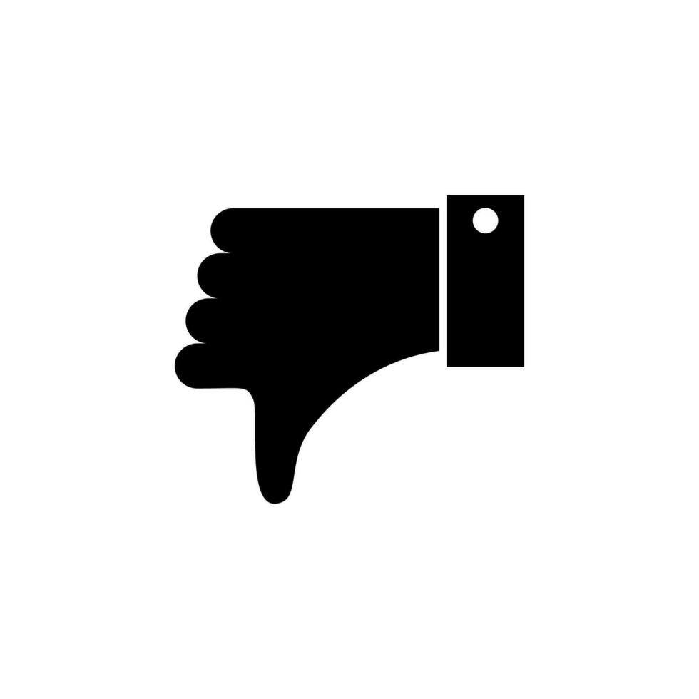 Thumbs down vector icon illustration