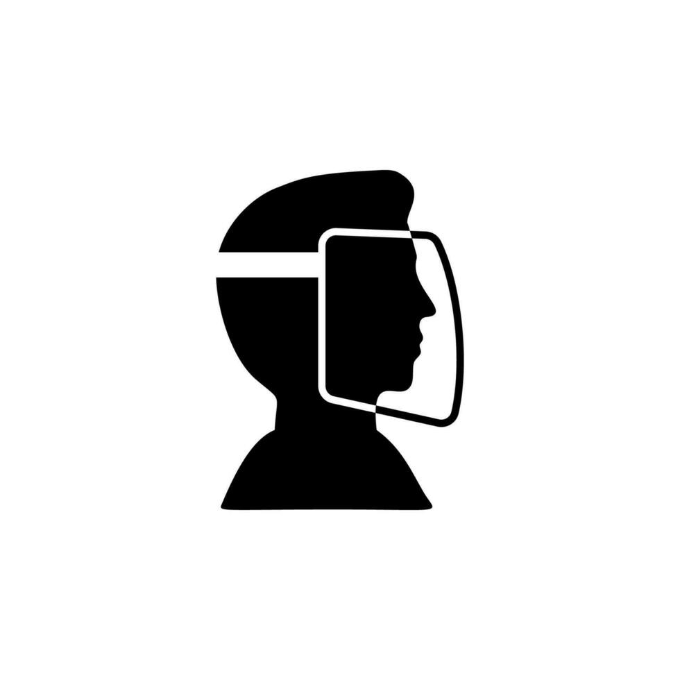 Masked man vector icon illustration