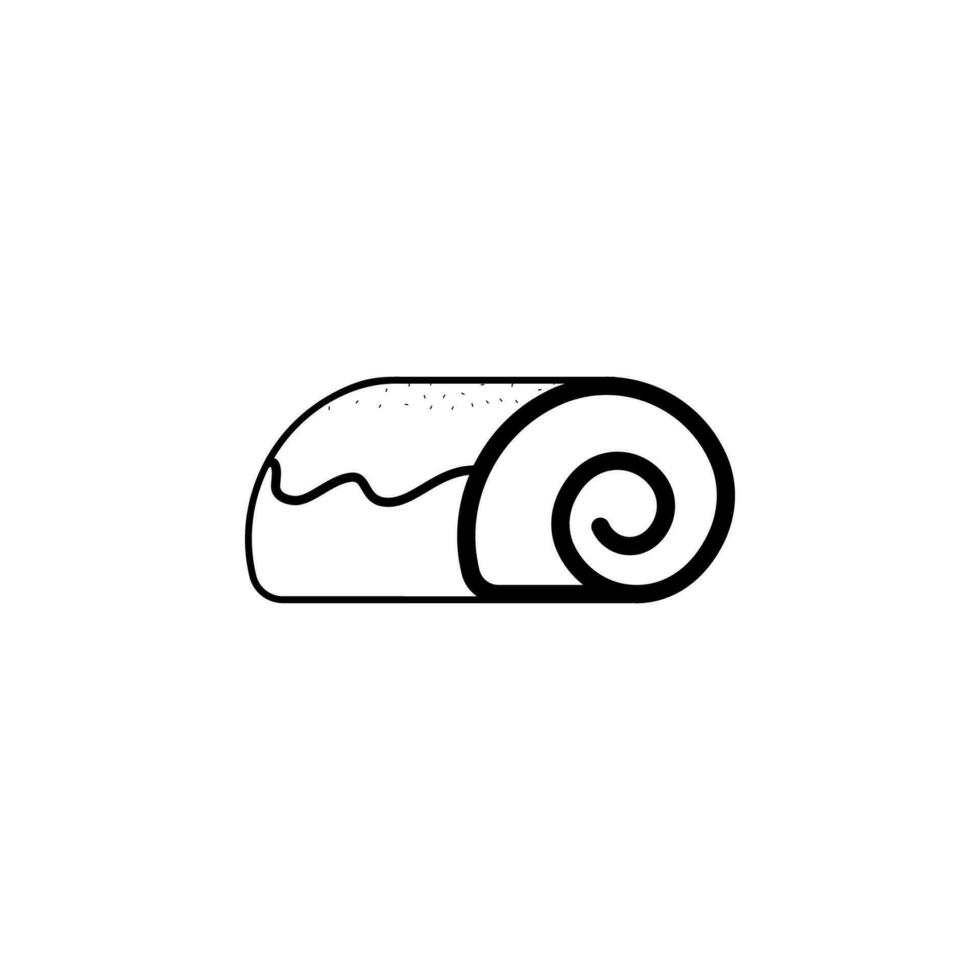 puff pastry vector icon illustration