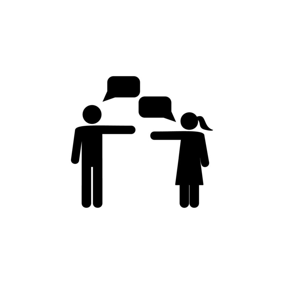 couple's quarrel vector icon illustration