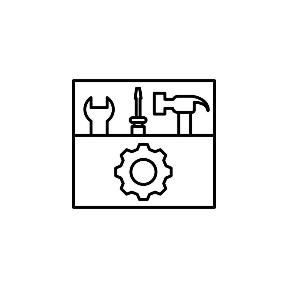 set of tools vector icon illustration