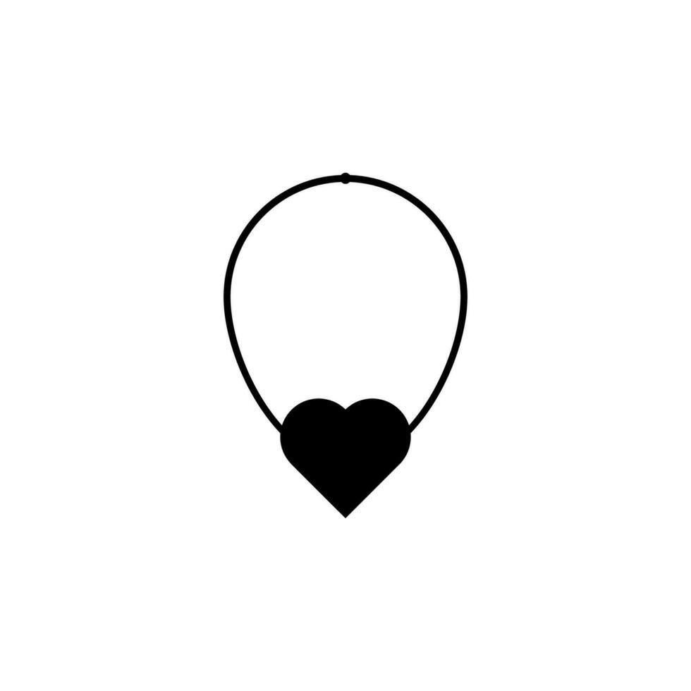 pendant with heart vector icon illustration