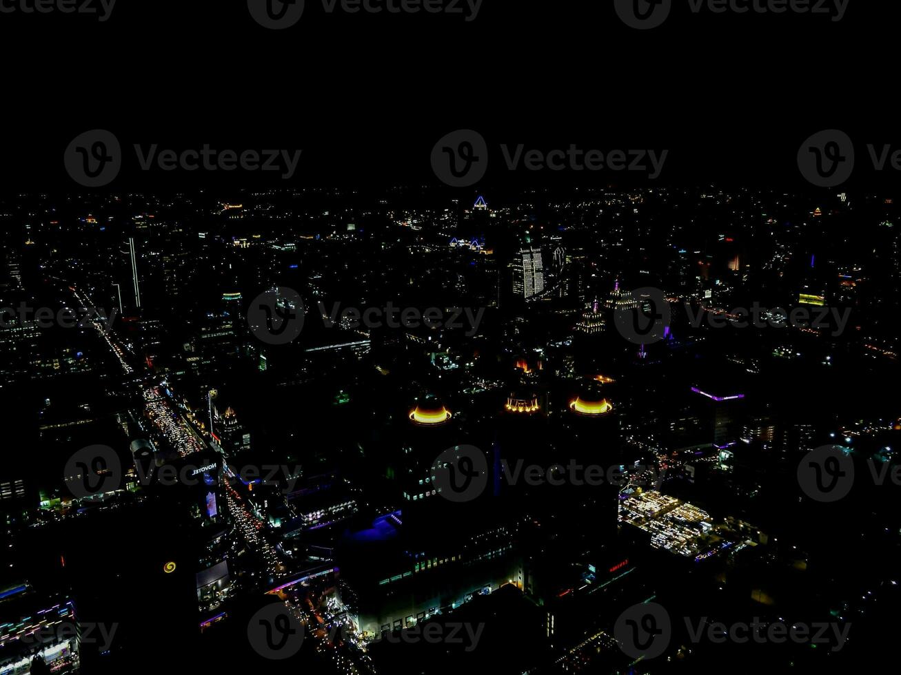 Aerial view of the city photo
