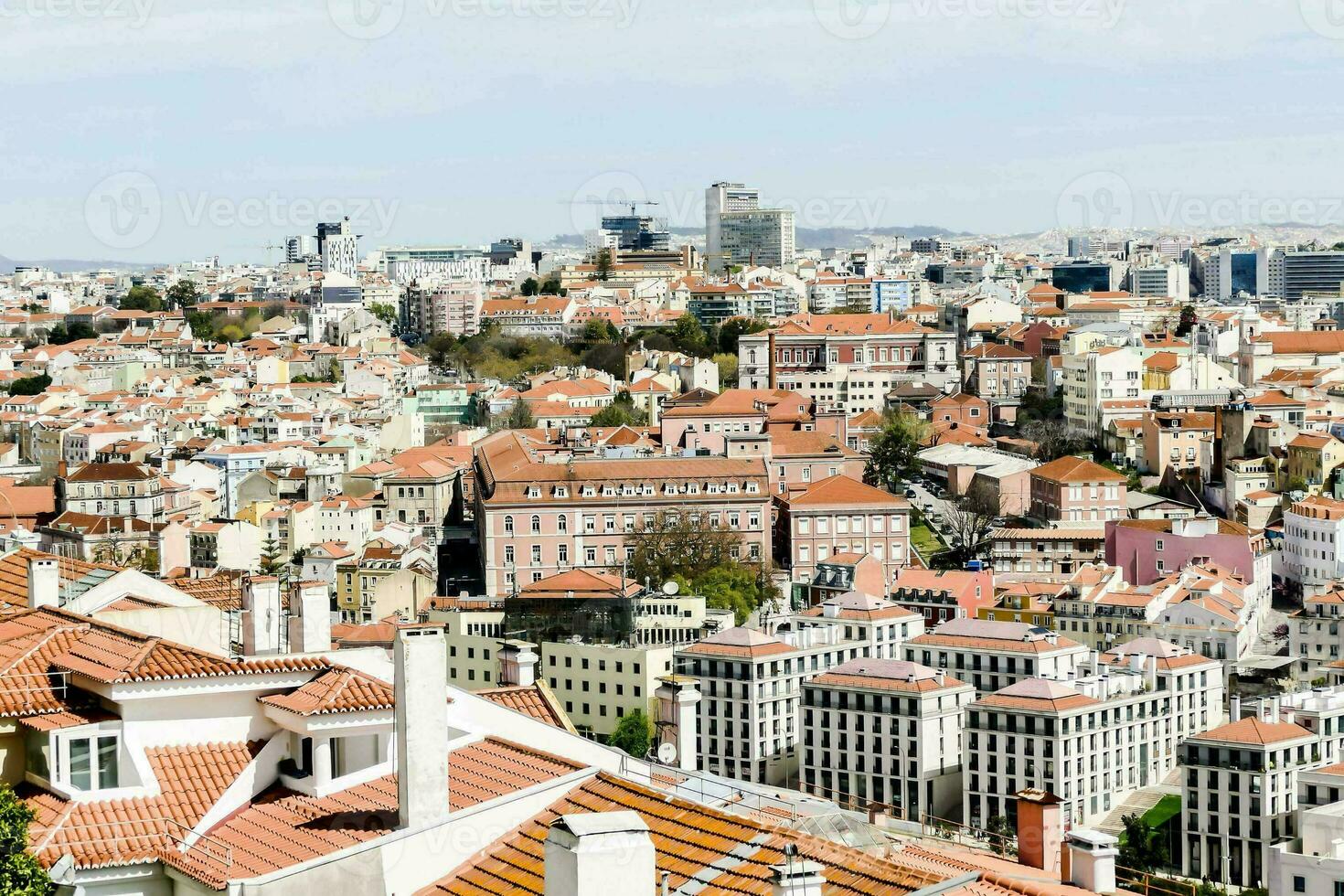 Aerial view of the city photo