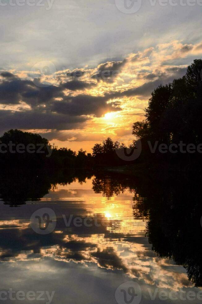 Scenic sunset view photo