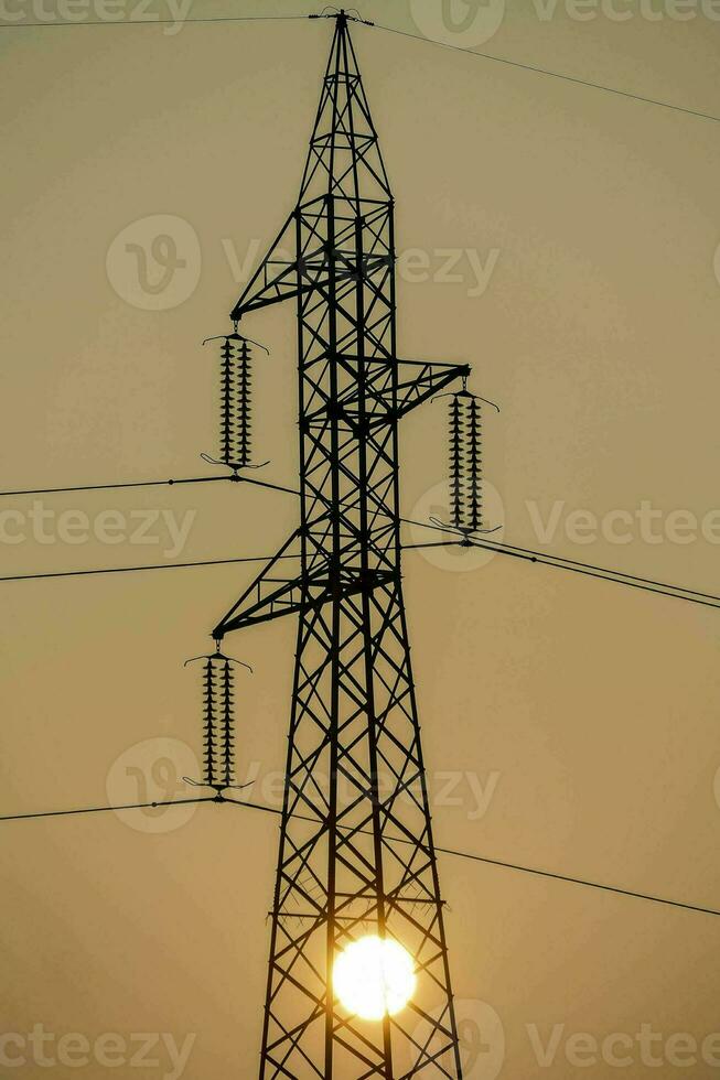 Detail of an electricity pole photo