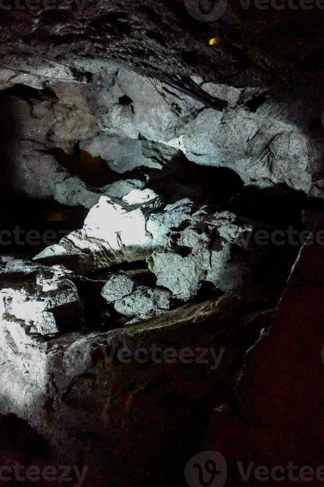 Inside a cave photo