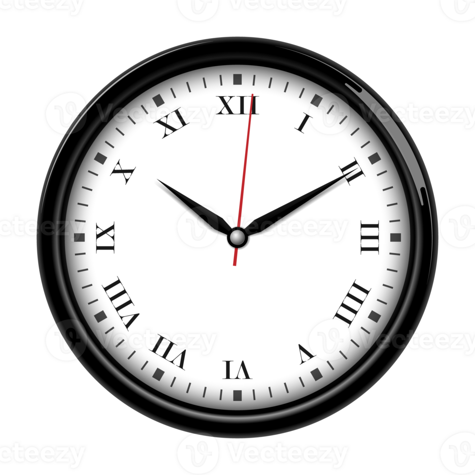 Wall clock with Roman numeral png