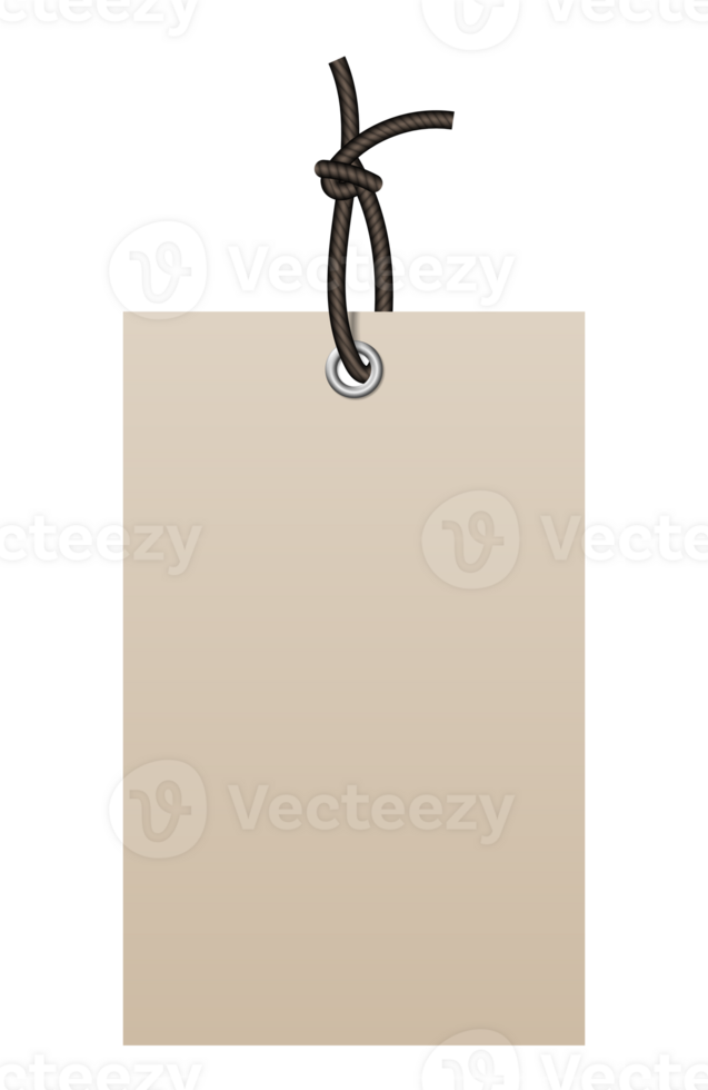 Blank tag label mockup png