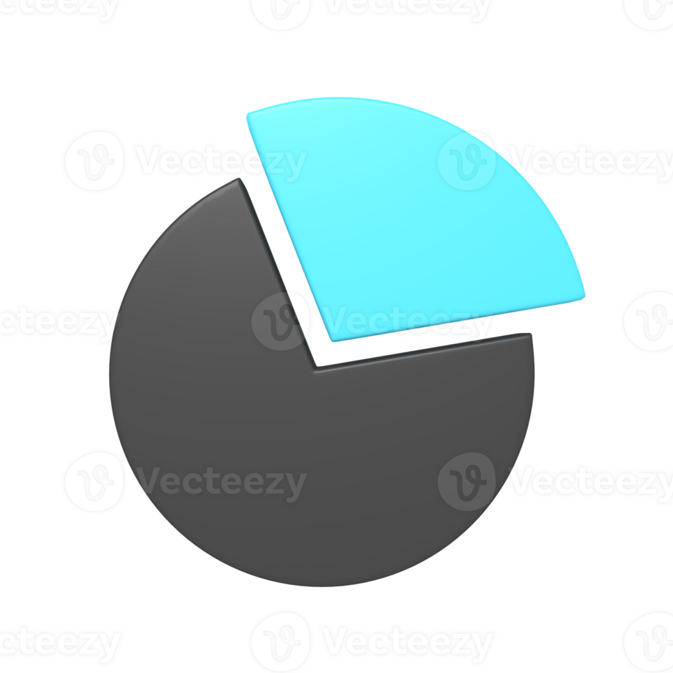 icon pie chart statistics of 3d rendering png