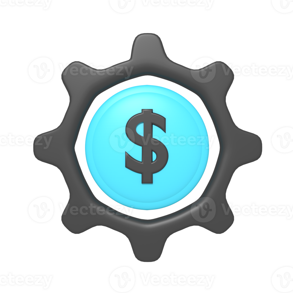 icon Financial Setting of rendering 3d png