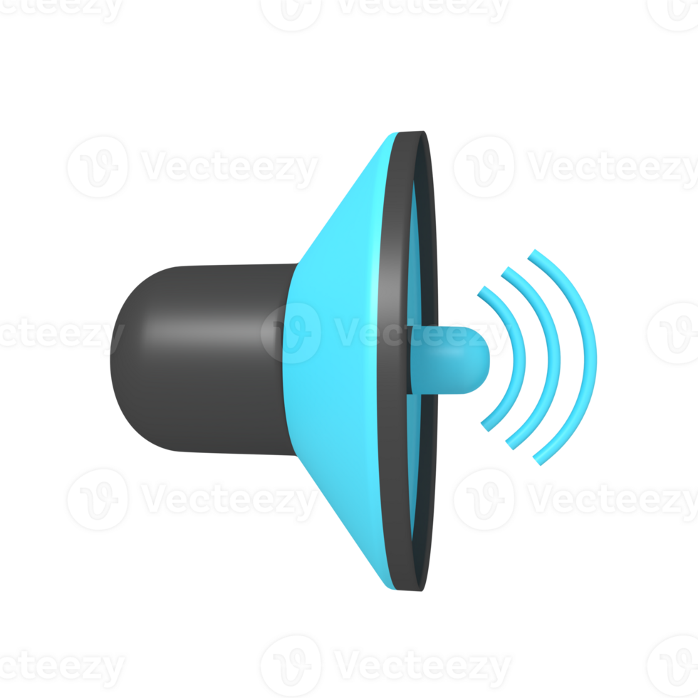 3d icon of speaker on png