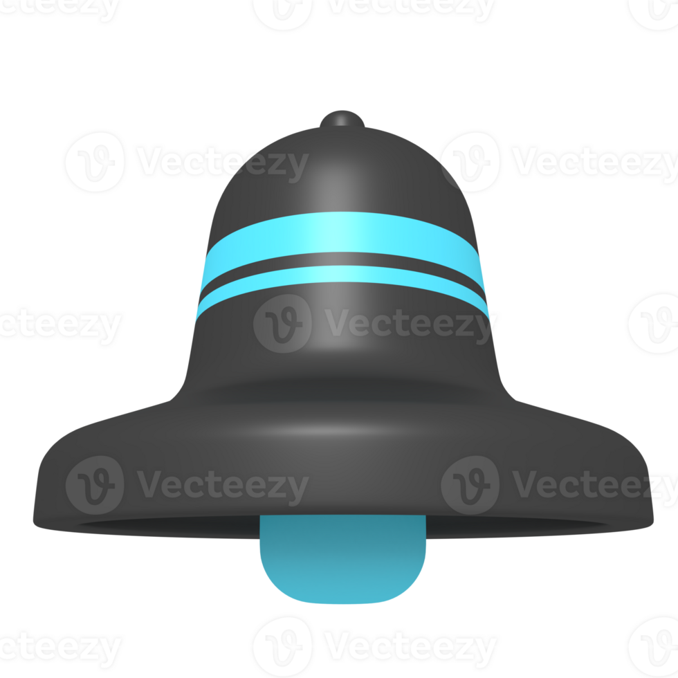 3d icon of notification bell png